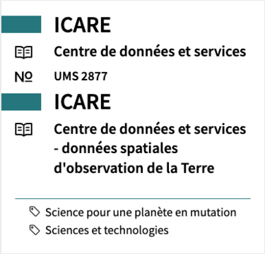 ICARE Centre de données et services - données spatiales d'observation de la Terre UMS 2877 #Science pour une planète en mutation ​​​​​​​#Sciences et technologies